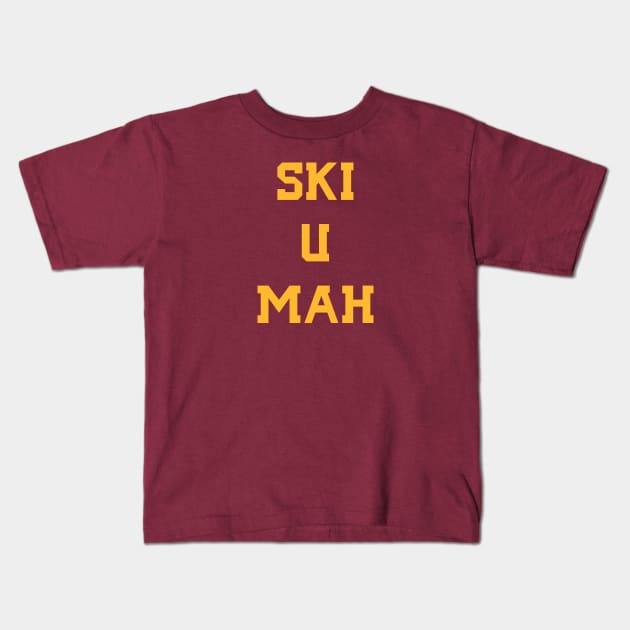 Ski-U-Mah Kids T-Shirt by StadiumSquad